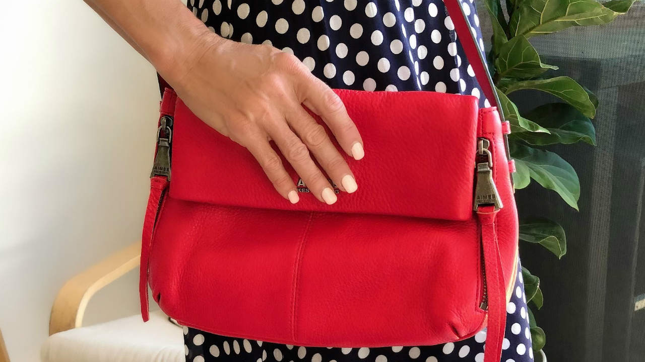 Red handbag